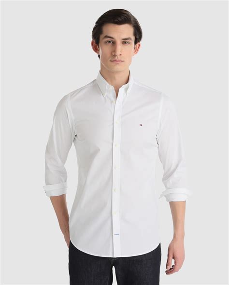 camisa tommy hilfiger hombre blanca